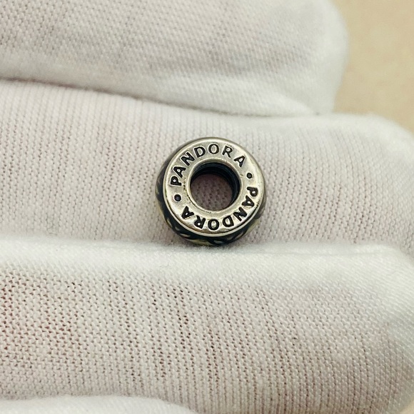 EUC Pandora 791034EN29 Sterling Silver Golden Floral Vintage Spacer Charm - Picture 7 of 9